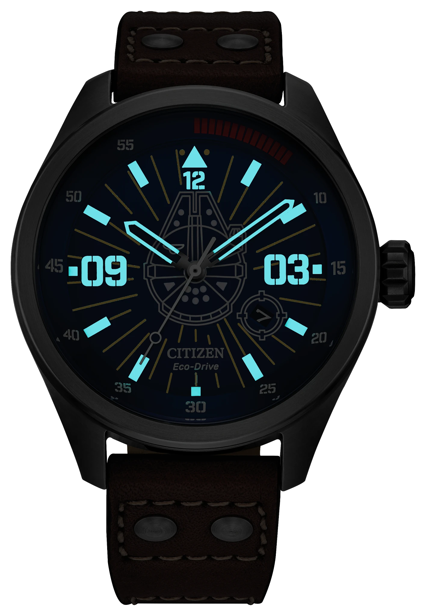Han Solo Blue Dial Leather Strap AW5009-03W | CITIZEN